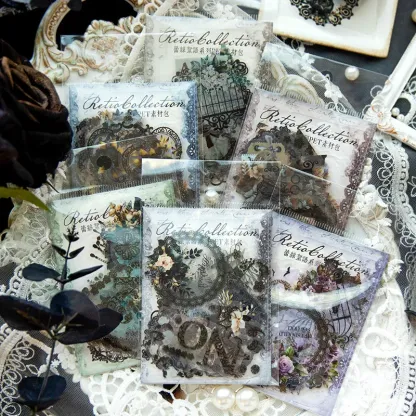 40pcs/1 lot Lace Frame Scrapbook Decorative Stickers