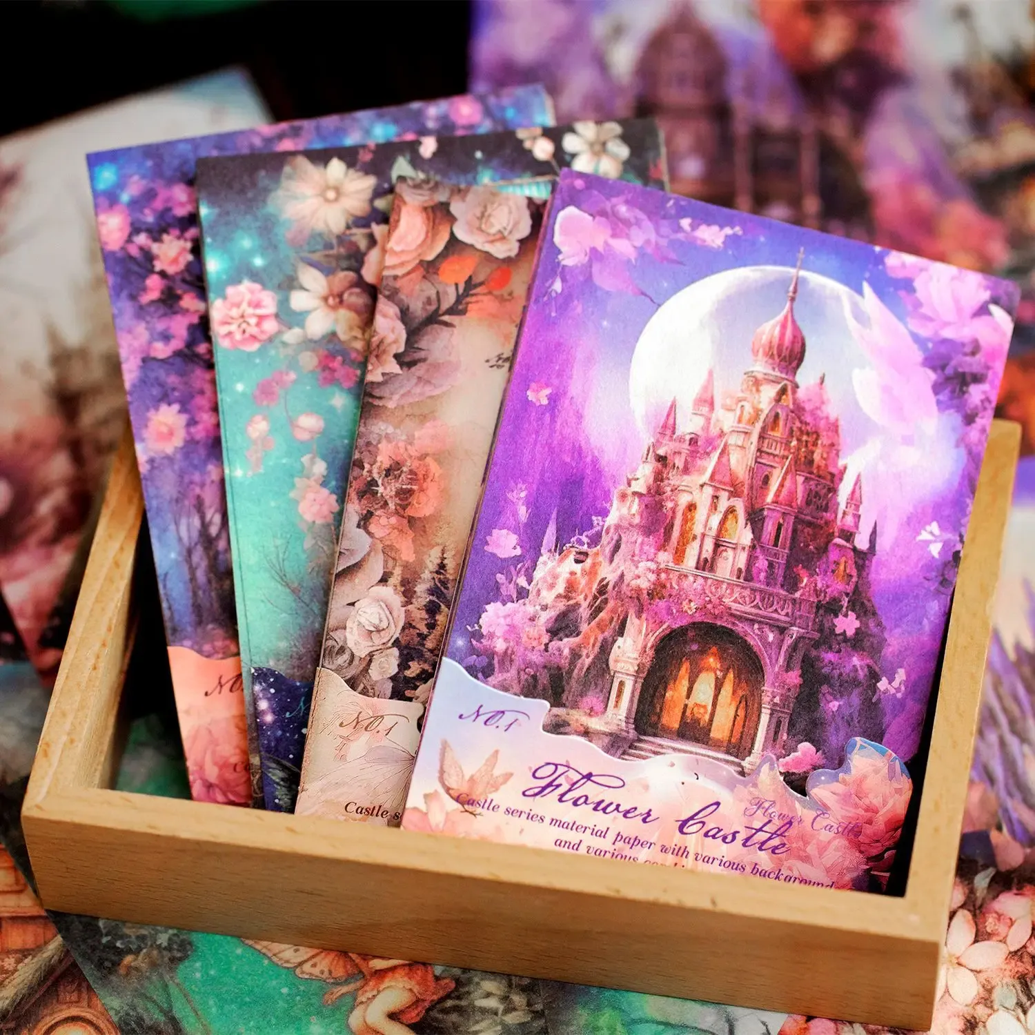 40pcs/lot Floral Fantasy Castle Theme Background Material Paper
