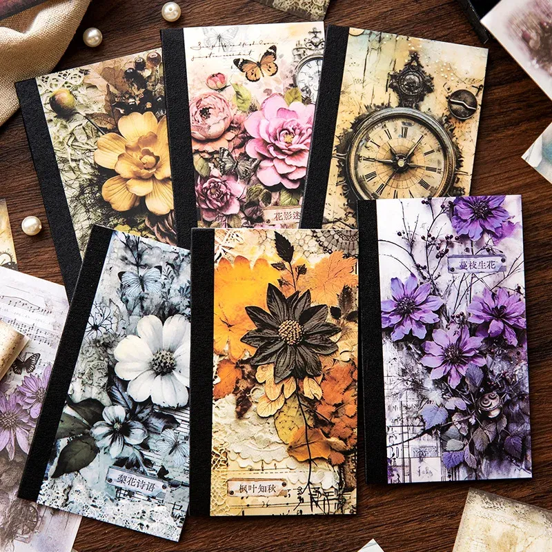 40pcs/lot Memo Pads floating life and flowers Background Material Paper