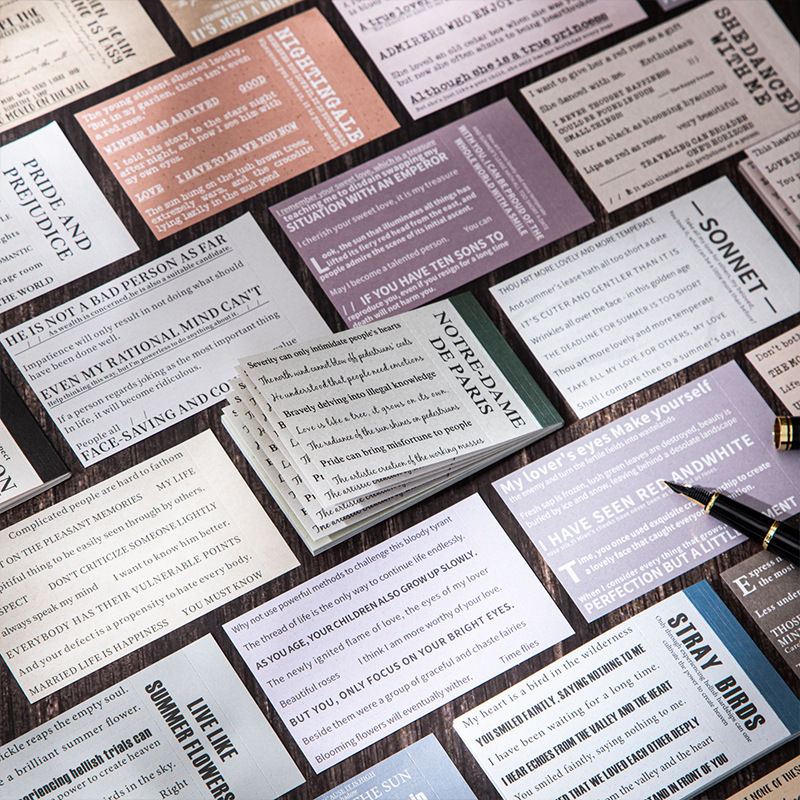 30Pcs English phrases theme Material paper