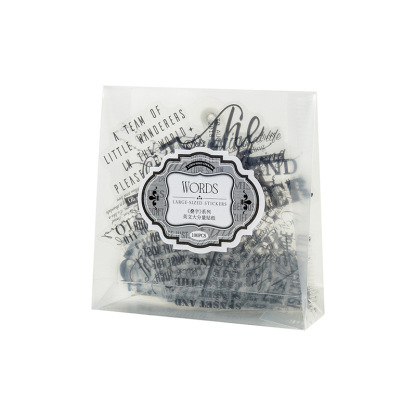 100 Pcs/Pack English Themed PET Stickers