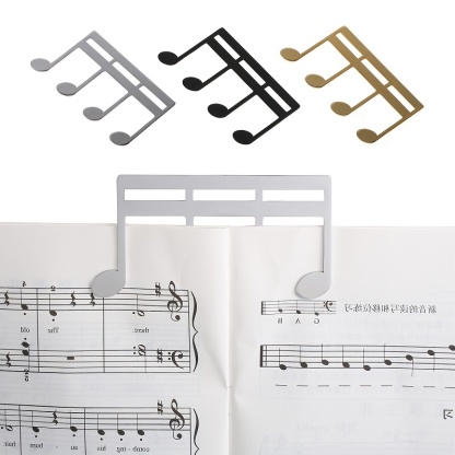Portable music notation metal clip