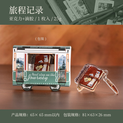 1Pcs Travel Theme Acrylic Epoxy Clip