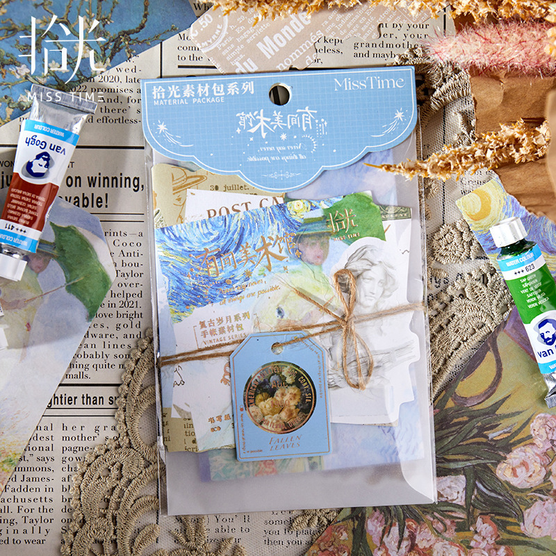 30pcs/pack Retro Botanical Collage Theme Material Paper