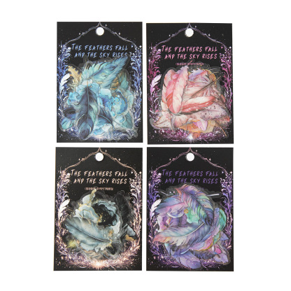 25Pcs/Pack Bird Feather Theme PET Stickers