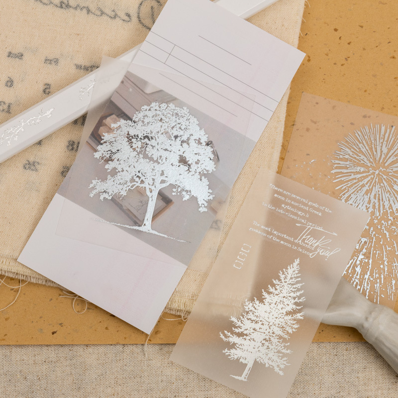 10pcs Tree Star & Moon Ribbon Stickers