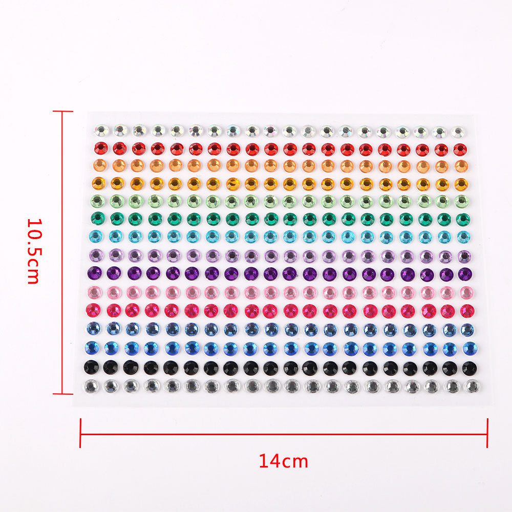 5 Pcs/Set Colored Diamond Decorative Stickers