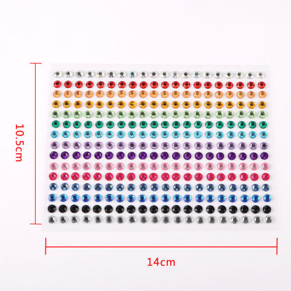 5 Pcs/Set Colored Diamond Decorative Stickers