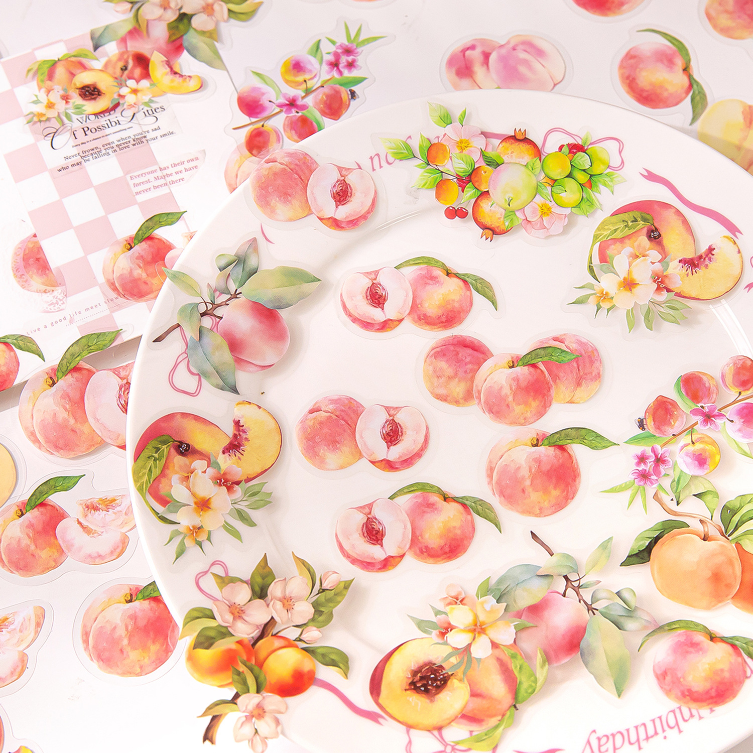 Candy Posts Pet Sticker Pack Flowering and Fruiting Nature Series Fruit Theme Hand Account DIY Decorative Sticker 40 Sheets 6 Models