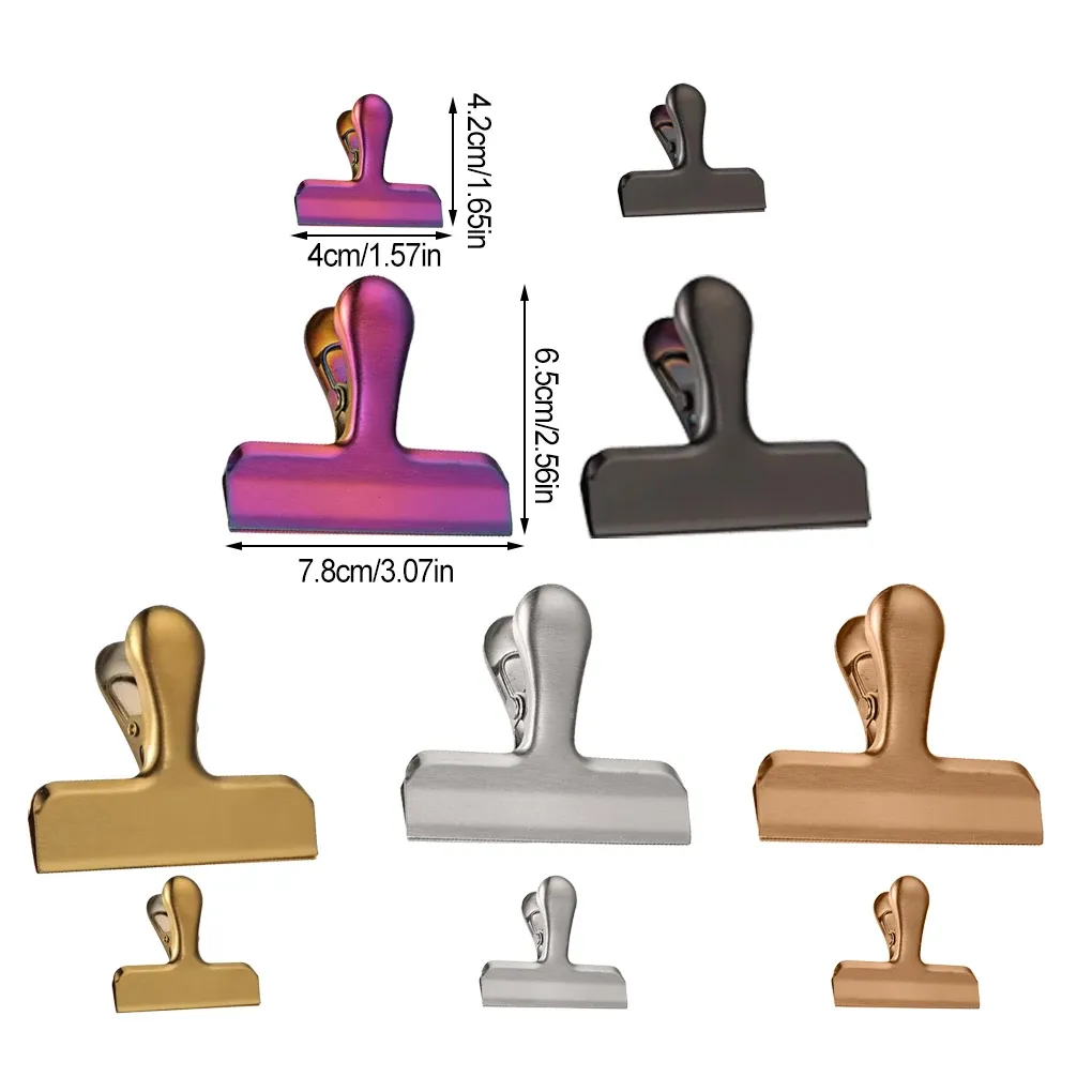 Stainless steel color metal paper clips