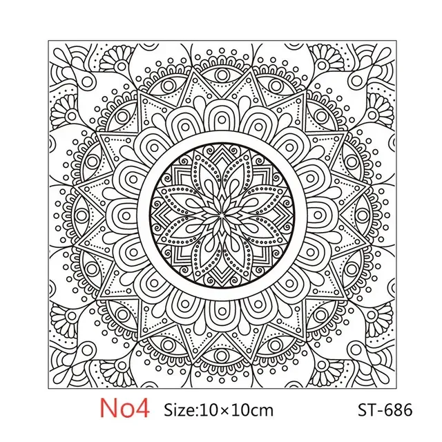 Texture Stamp Sheets Mandala Pattern DIY Embossing Art Clay Pottery Tools