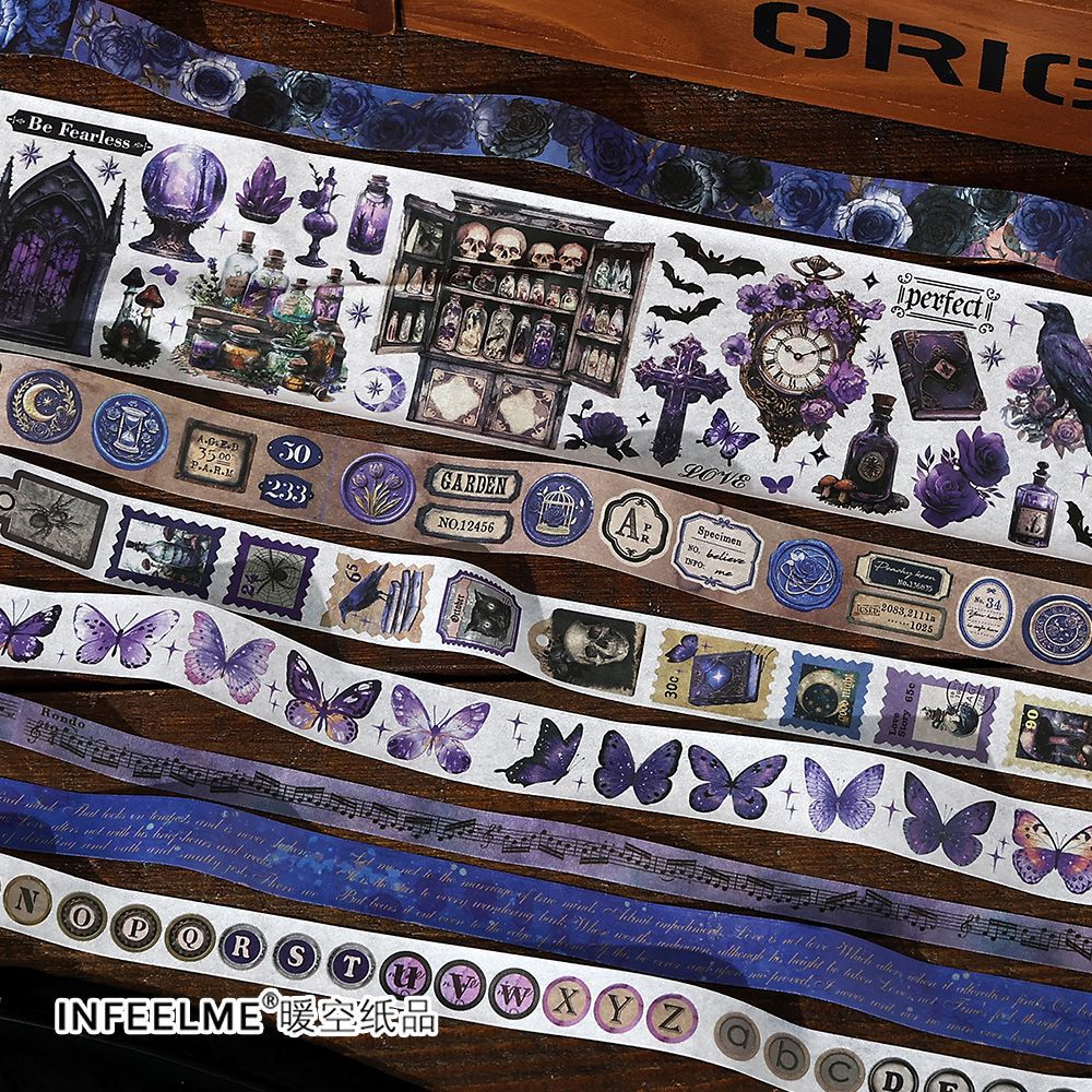 20 rolls/set Dark Gothic Theme Washi Tape Set