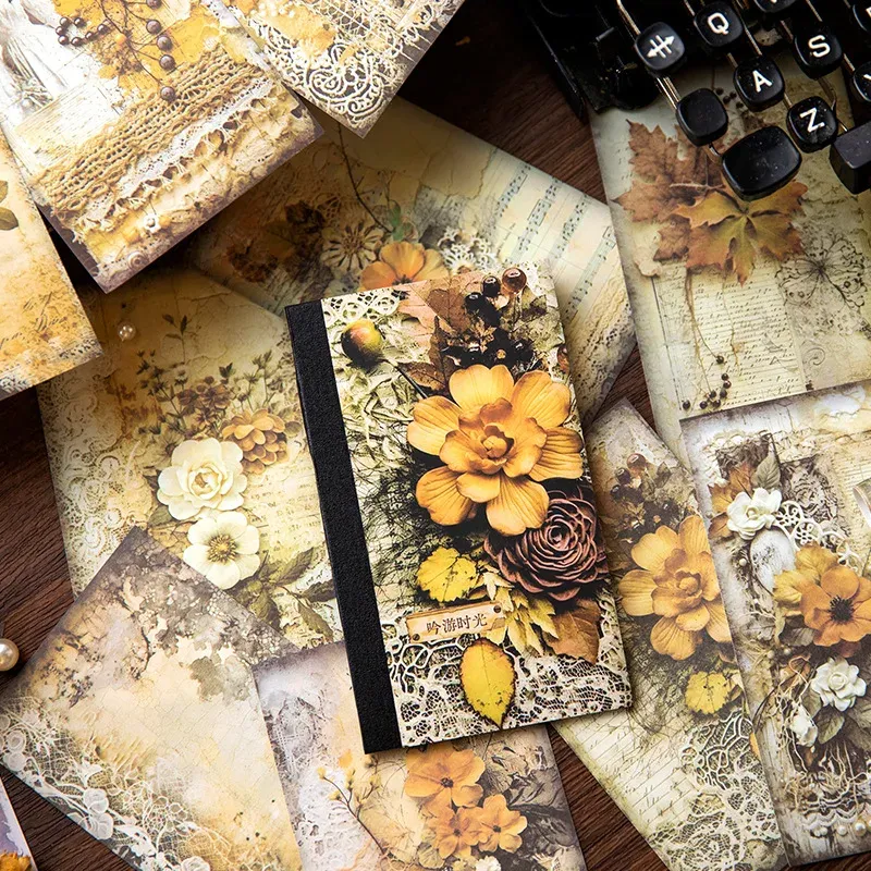 40pcs/lot Memo Pads floating life and flowers Background Material Paper