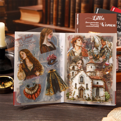 20Pcs Classic Story Theme PET Sticker Book