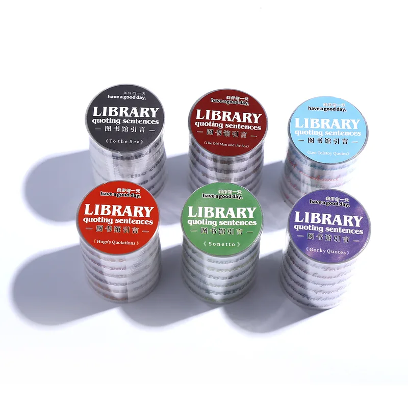 60MM*2M Text Retro Decoration PET Tapes