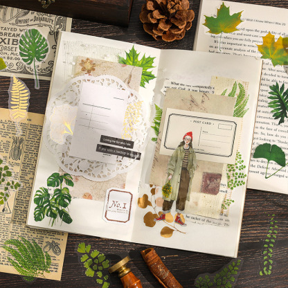 40 Pcs/Pack Plant Themed PET Stickers