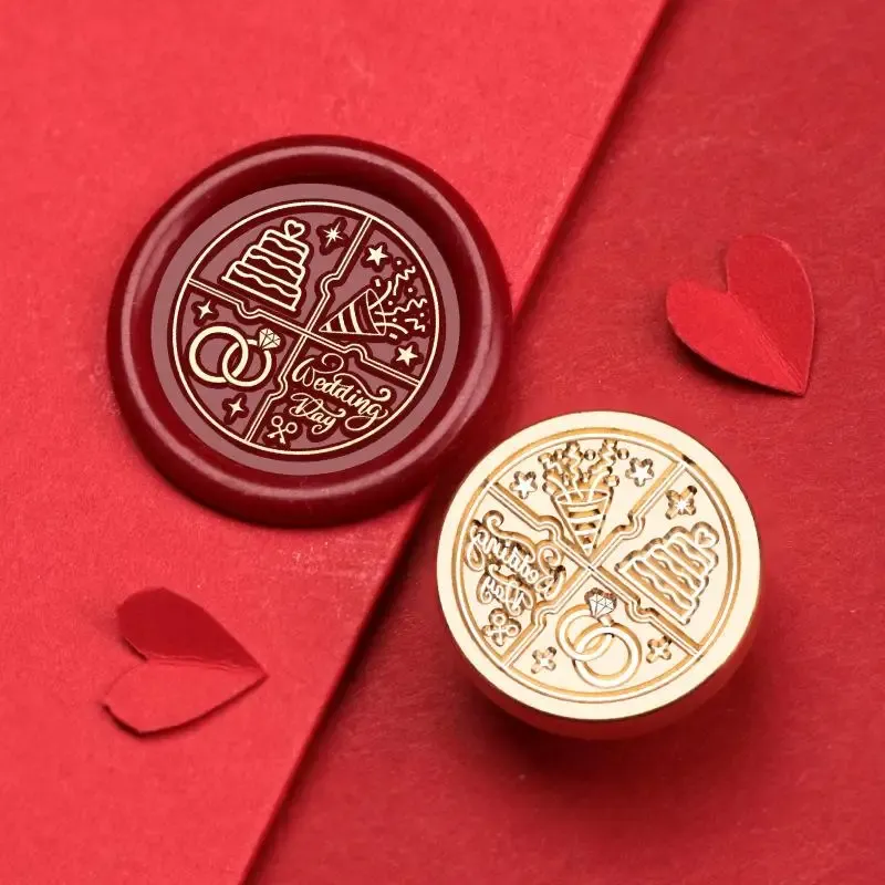 Valentine'S Day Wedding Red Series Seal Wax Stamps