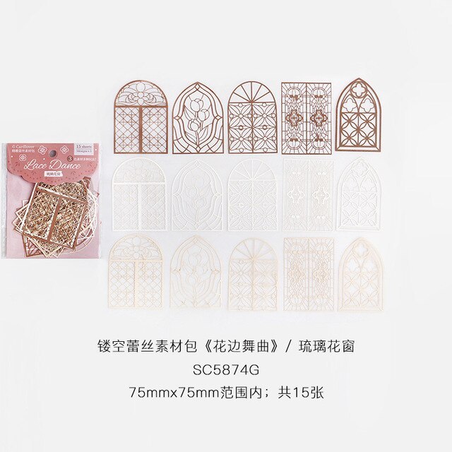 15pcs/lot Memo Pads Material Paper lace Paper