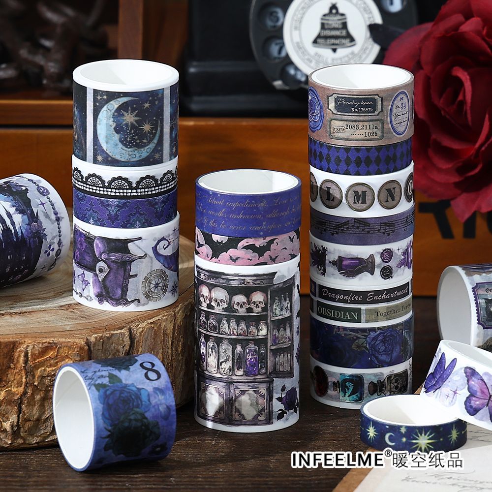 20 rolls/set Dark Gothic Theme Washi Tape Set