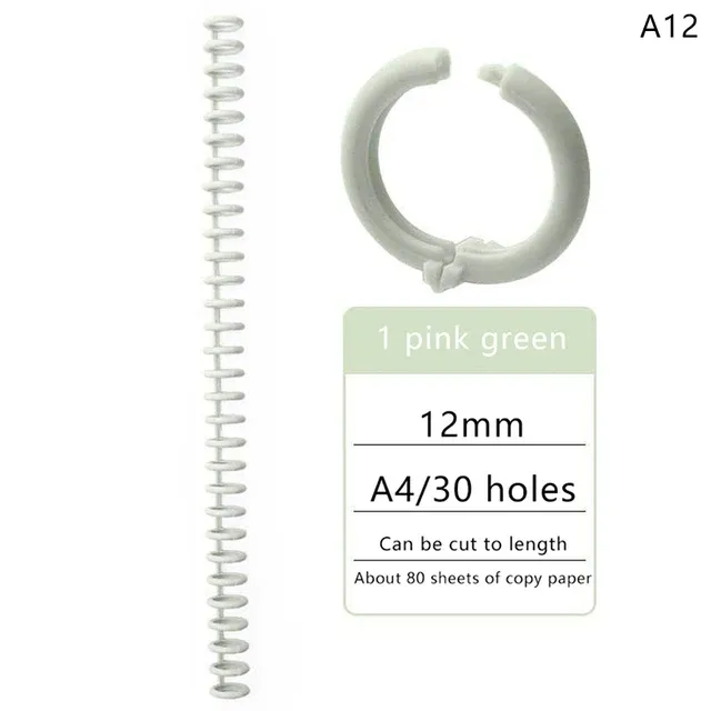 30 hole loose leaf plastic binding ring spiral ring binding for A4 paper notebooks