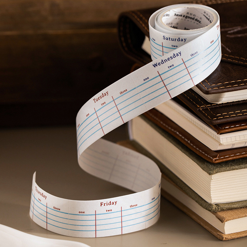 1 roll Vintage Date Label Tape