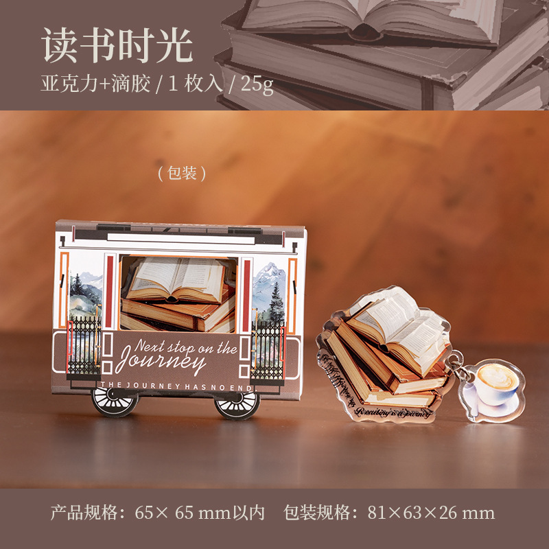 1Pcs Travel Theme Acrylic Epoxy Clip