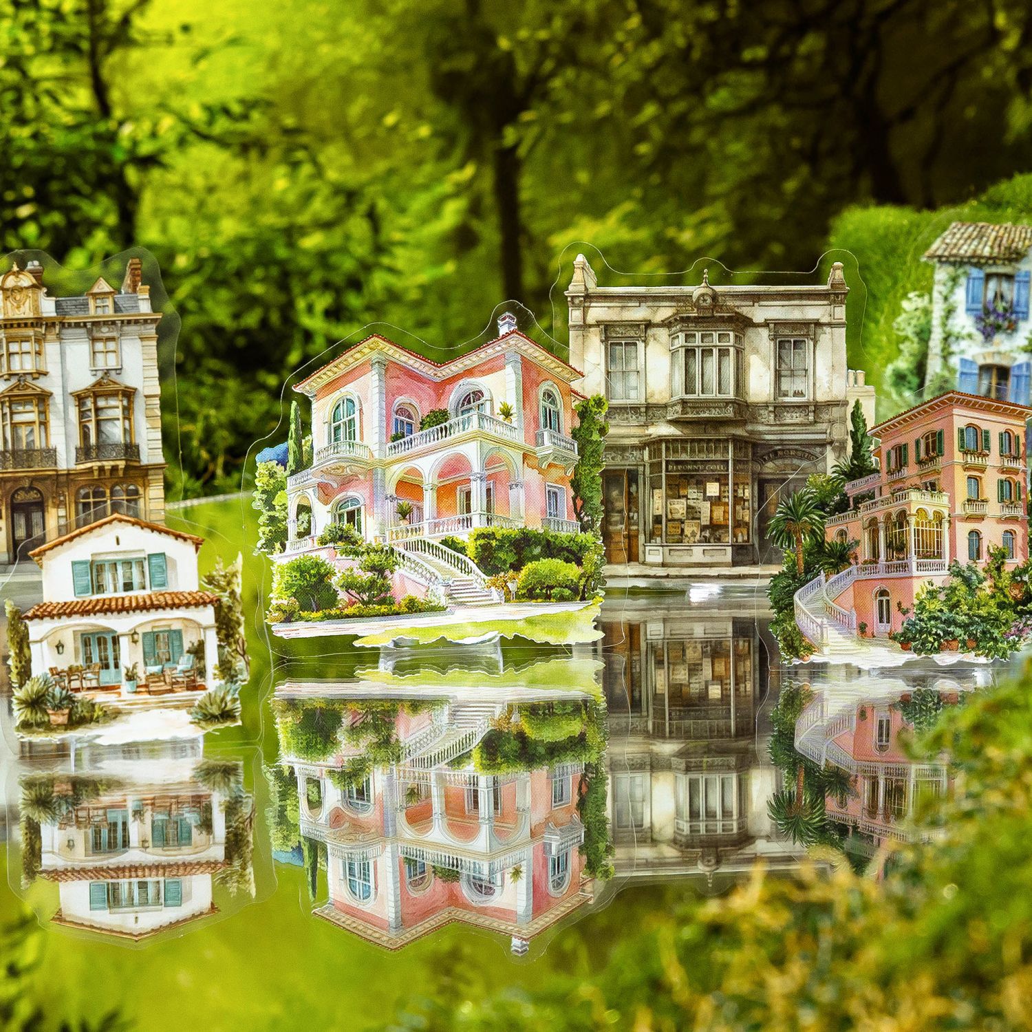 テープ・マスキングテープ forest house PET 30Pcs/Pack Forest House Theme PET Stickers – JournalTale