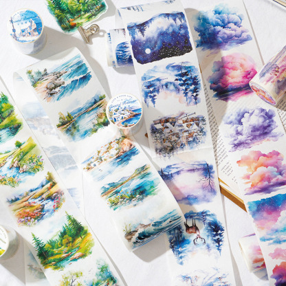 70mm*2M Landscape Theme Washi Tape