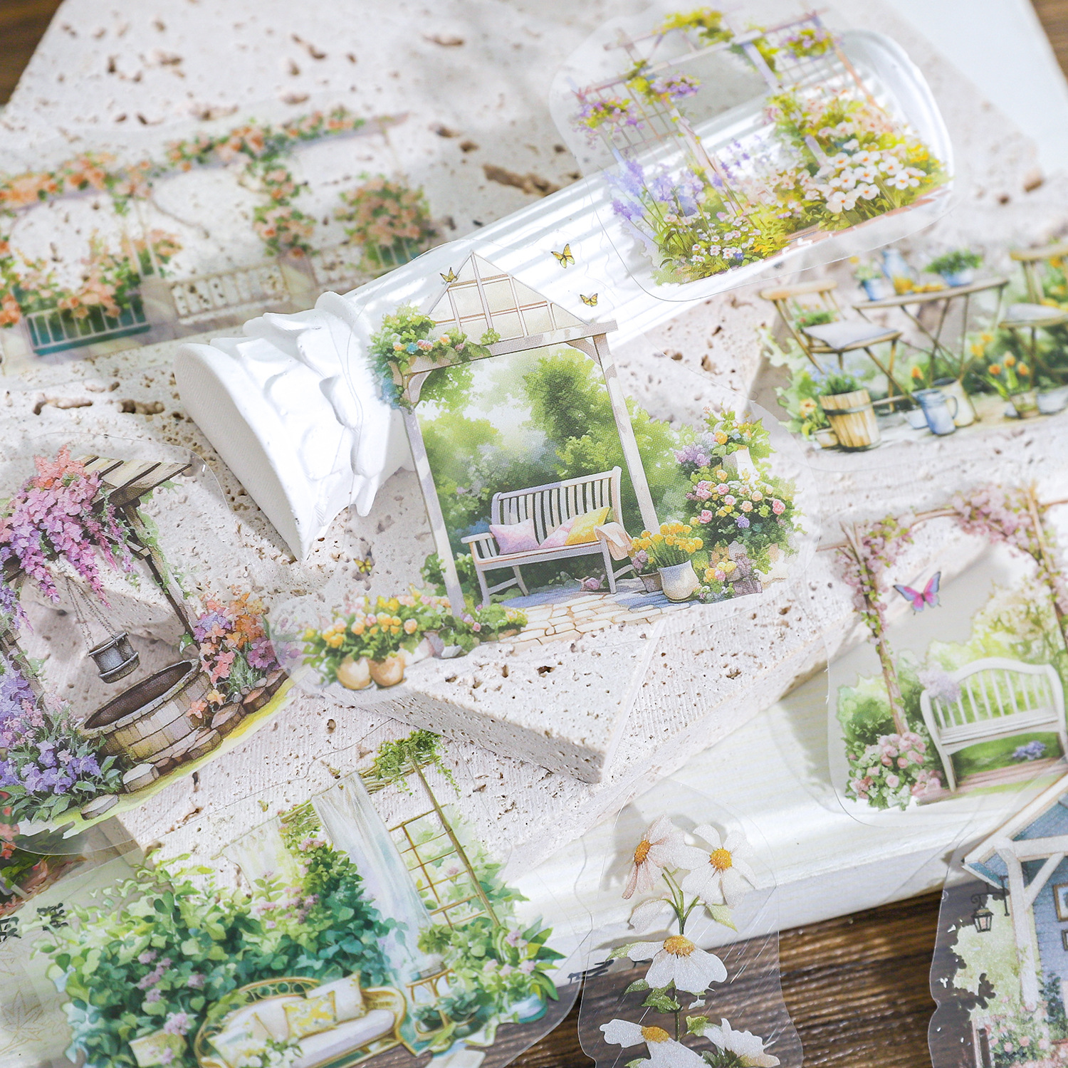30Pcs/Pack Garden Landscape Theme PET Stickers