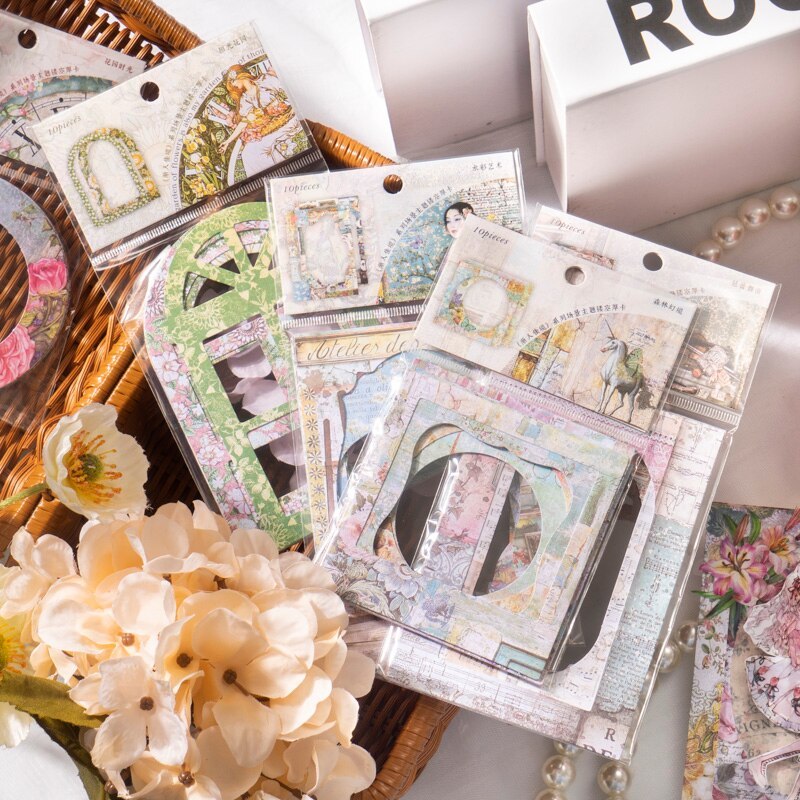 10pcs/pack Aesthetic Scrapbooking Scene Theme-JournalTale