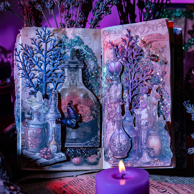 30pcs Retro Magic Potion Themed Scrapbook Paper