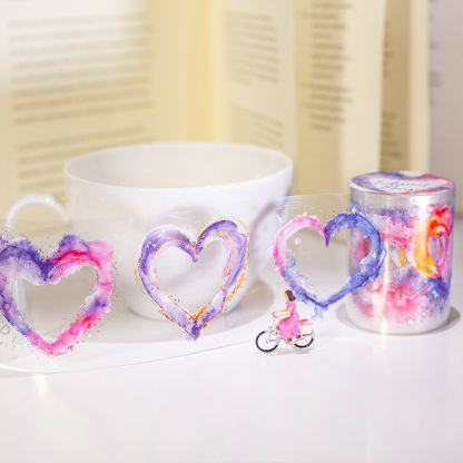 Watercolor framed theme on PET tape 1.97 * 78.74 inches