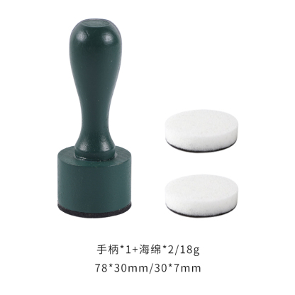Wooden Handle Coloring Sponge, Ink Blending Tool with Replaceable Sponge