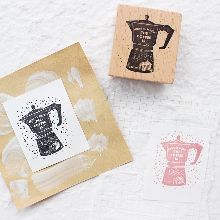 Moodtape Studio Coffee Starry Sky Bowknot Wooden Stamp
