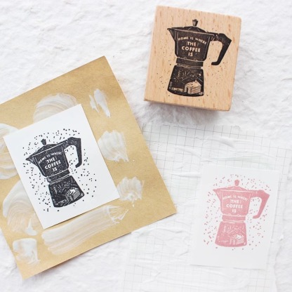 Moodtape Studio Coffee Starry Sky Bowknot Wooden Stamp