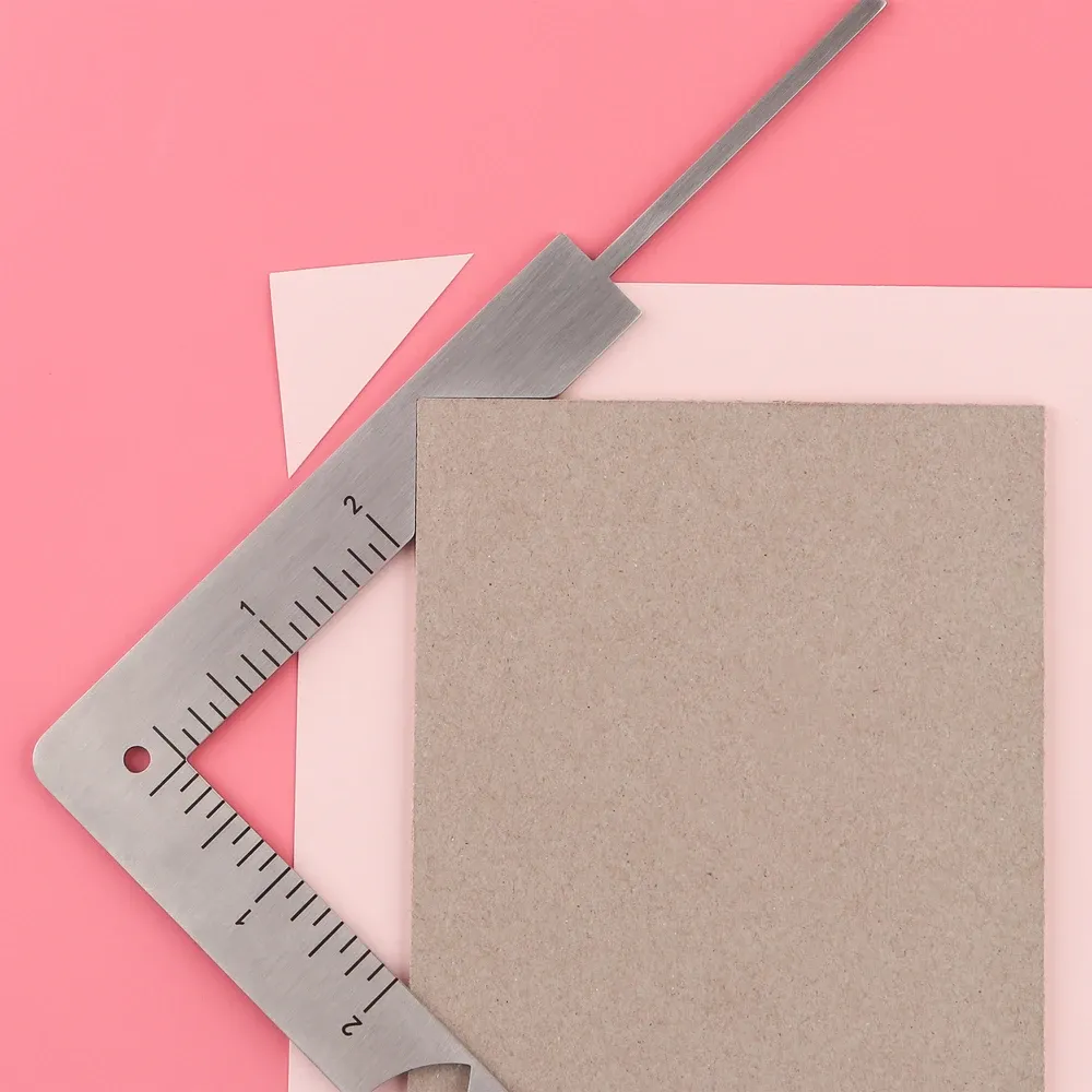 5-in-1 Cover binding ruler, stainless steel corner cutting for scrapbooking tools