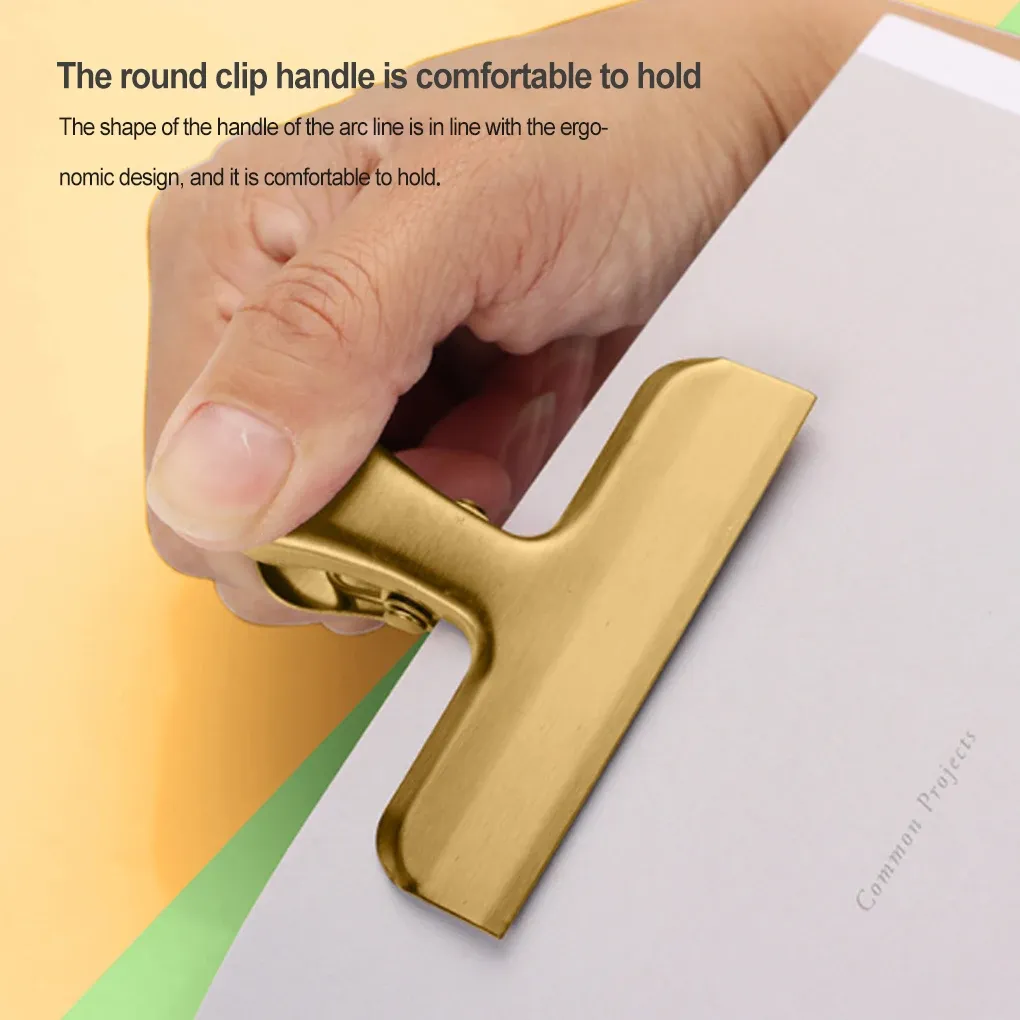 Stainless steel color metal paper clips