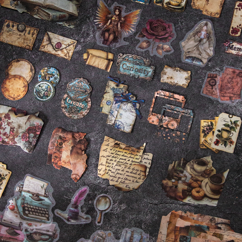 40Pcs/Pack Vintage Burnt Marks Texture Paper