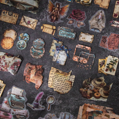 40Pcs/Pack Vintage Burnt Marks Texture Paper