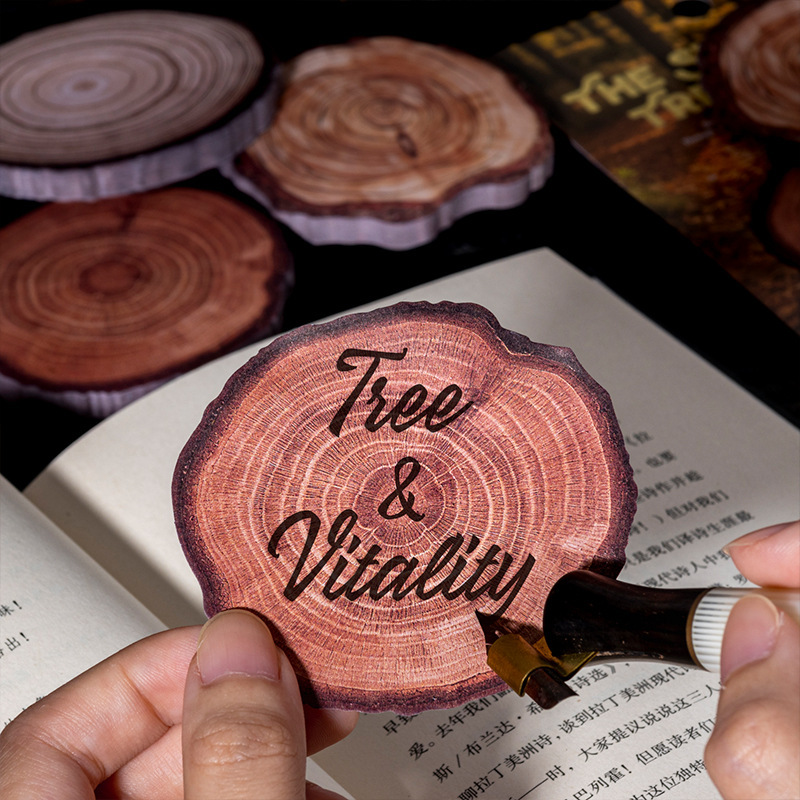 60Pcs Wood Grain Writable Material Paper