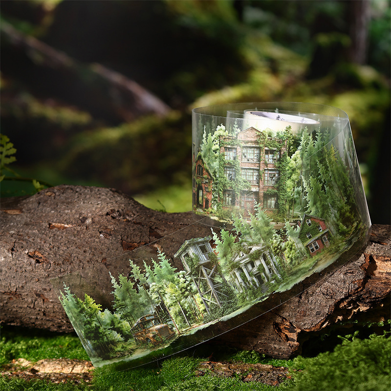 Forest themed PET tape 1.97*78.74 inches