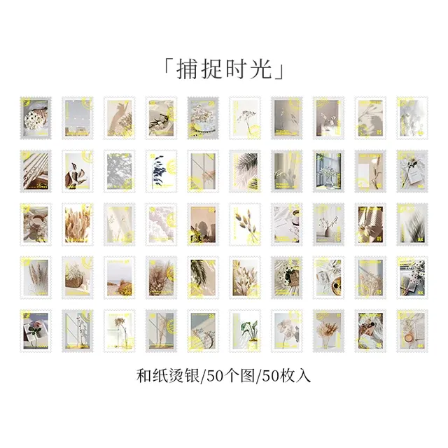 50pcs/lot KSpring Stamp Theme Stickers