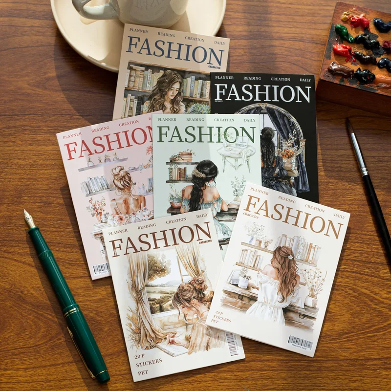Planner's Daily Series Vintage Character Landscaping PET Sticker Creative DIY Journal Material Collage Stationery