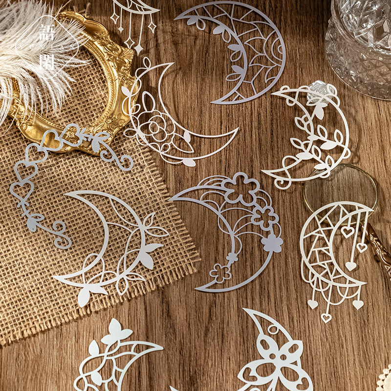 10Pcs Vintage Scrapbook Hollow Material Paper