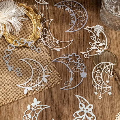 10Pcs Vintage Scrapbook Hollow Material Paper