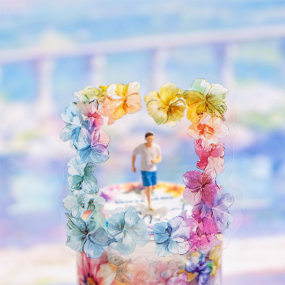 Watercolor framed theme on PET tape 1.97 * 78.74 inches