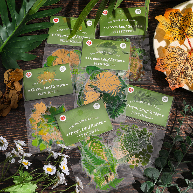 40 Pcs/Pack Plant Themed PET Stickers