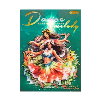 10Pcs Dancing Girl Themed Pet Stickers