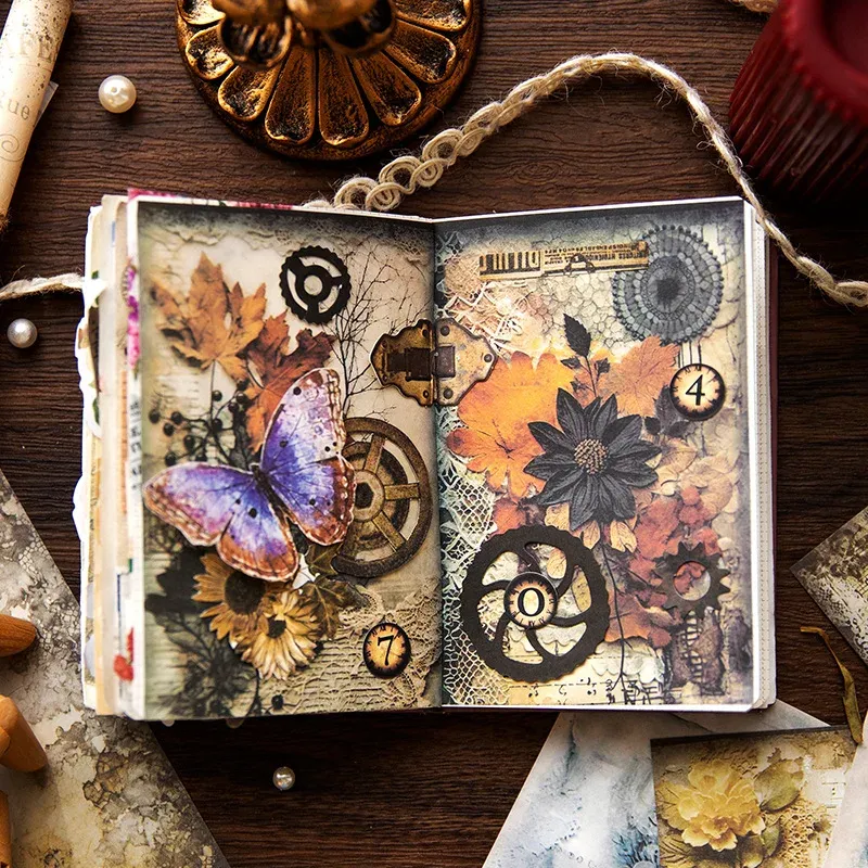 40pcs/lot Memo Pads floating life and flowers Background Material Paper