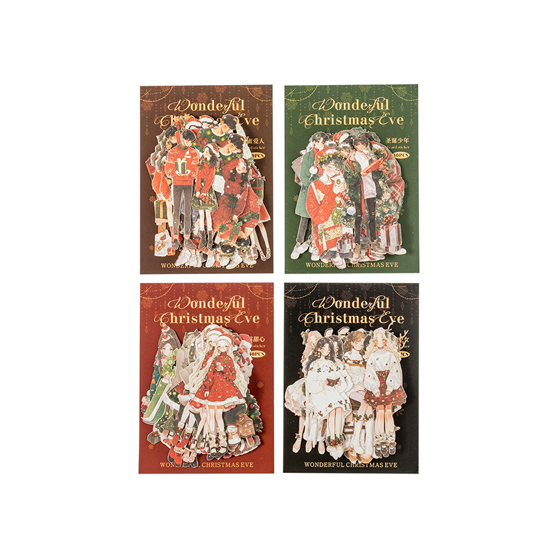 30Pcs/Pack Christmas Character Theme Stickers